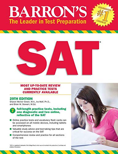 Beispielbild fr Barron's SAT, 29th Edition: with Bonus Online Tests (Barron's Test Prep) zum Verkauf von Your Online Bookstore