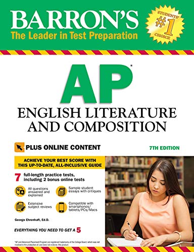 9781438010649: AP English Literature and Compositionts: with Bonus Online Tests (Barron's Test Prep)
