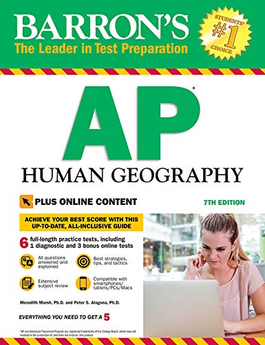 Imagen de archivo de Barron's AP Human Geography, 7th Edition: With Bonus Online Tests (Barron's Test Prep) a la venta por SecondSale