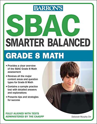 Stock image for SBAC Grade 8 Math: Smarter Balanced (Smarter Balanced Series) for sale by Save With Sam