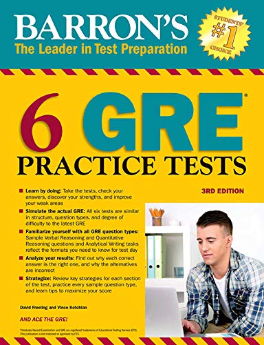Beispielbild fr 6 GRE Practice Tests zum Verkauf von Better World Books: West
