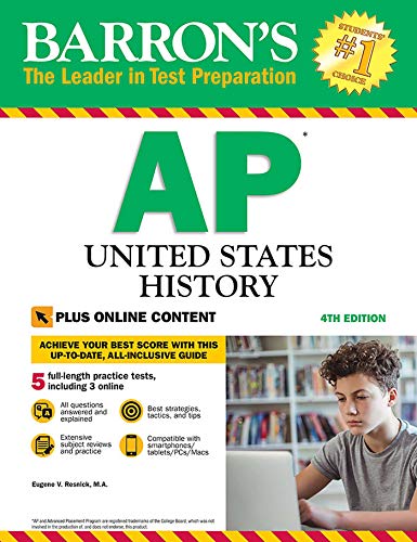 Stock image for Barron's AP United States History, 4th Edition: With Bonus Online Tests (Barron's Test Prep) for sale by BooksRun