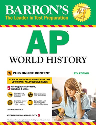 Stock image for Barron's AP World History, 8th Edition: With Bonus Online Tests (Barron's Test Prep) for sale by HPB-Red