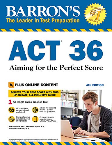 9781438011110: Act 36: Aiming for the Perfect Score w/1 online test: Aiming for the Perfect Score (With Bonus Online Tests) (Barron's Test Prep)