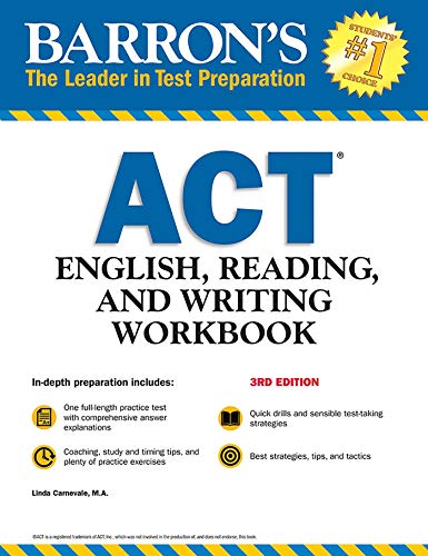 Beispielbild fr Barron's ACT English, Reading, and Writing Workbook, 3rd Edition (Barron's Test Prep) zum Verkauf von BooksRun