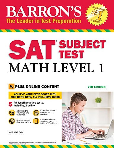 Imagen de archivo de Barron's SAT Subject Test: Math Level 1, 7th Edition: With Bonus Online Tests a la venta por SecondSale