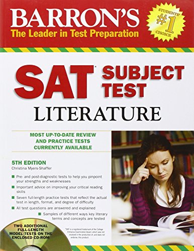 Beispielbild fr Barron's SAT Subject Test: Literature with CD-ROM, 5th Edition zum Verkauf von Better World Books