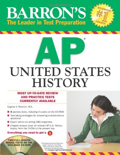 Imagen de archivo de Barron's AP United States History with CD-ROM (Barron's Study Guides) a la venta por HPB Inc.