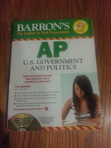 9781438071336: Barron's AP U.S. Government and Politics with CD-ROM (Barron's Study Guides)