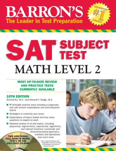 Stock image for Barron's SAT Subject Test Math Level 2 with CD-ROM, 10th Edition for sale by More Than Words