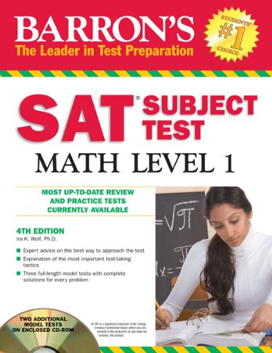 Stock image for Barron's SAT Subject Test Math Level 1 with CD-ROM, 4th Edition (Barron's SAT Subject Test Math Level 1 (W/CD)) for sale by Wonder Book