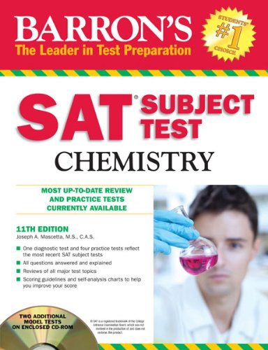Stock image for Barron's SAT Subject Test Chemistry with CD-ROM, 11th Edition for sale by Better World Books