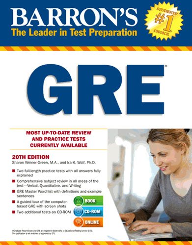 9781438073255: Barron's GRE with CD-ROM