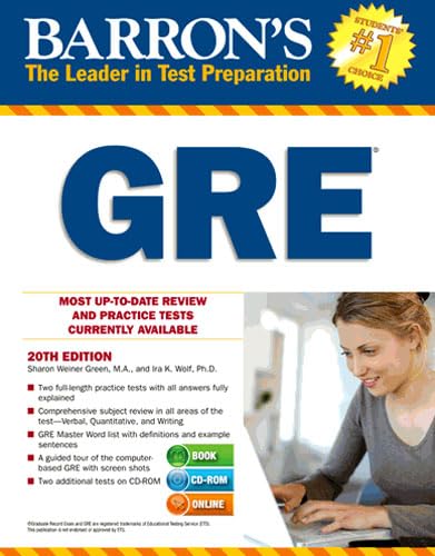 Stock image for Barron's GRE with CD-ROM, 20th Edition for sale by Better World Books