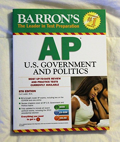 Beispielbild fr Barron's AP U. S. Government and Politics with CD-ROM, 8th Edition zum Verkauf von Better World Books
