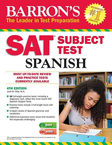 Imagen de archivo de Barron's SAT Subject Test Spanish, 4th Edition: with MP3 CD a la venta por HPB Inc.