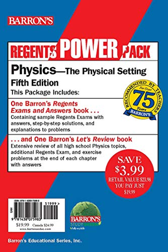 Beispielbild fr Regents Physics Power Pack: Let's Review Physics + Regents Exams and Answers: Physics (Barron's Regents NY) zum Verkauf von GF Books, Inc.