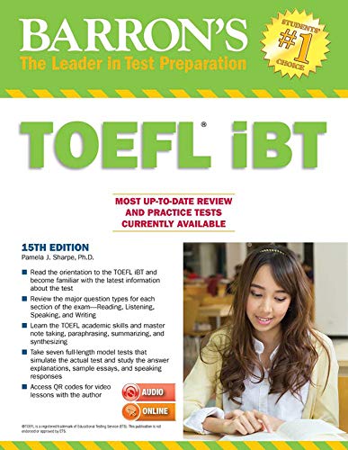 Imagen de archivo de Barron's TOEFL iBT with MP3 audio CDs a la venta por Ammareal