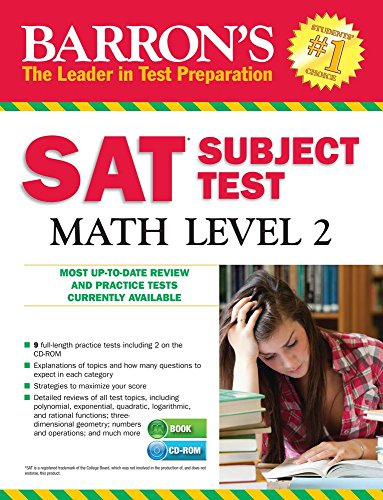 9781438076324: Barron's SAT Subject Test: Math Level 2 with CD-ROM: Most Up-To-Date Review And Practice Tests Currently Available