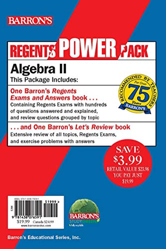 Stock image for Regents Algebra II Power Pack: Let's Review Algebra II + Regents Exams and Answers: Algebra II (Barron's Regents NY) for sale by Books Unplugged