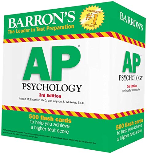 Stock image for Barron's AP Psychology Flash Cards, 3rd Edition (Barron's Test Prep) for sale by SecondSale
