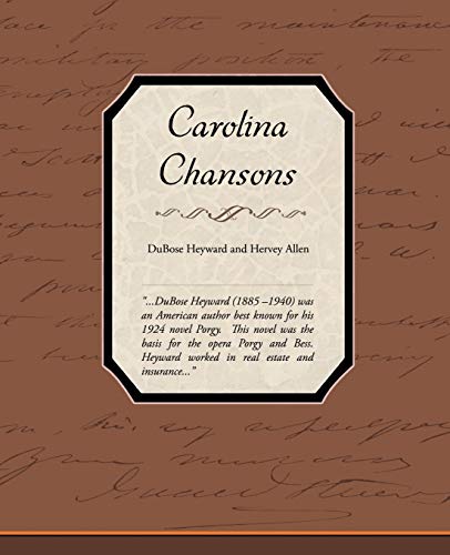 Stock image for Carolina Chansons for sale by Lucky's Textbooks