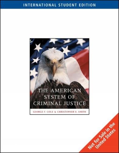 Stock image for American System Of Criminal Justice, International Edition, 12Th Edition for sale by SMASS Sellers