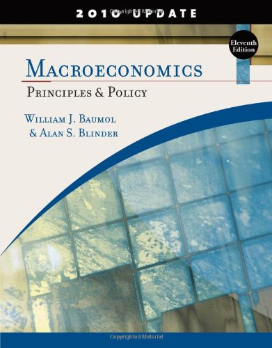 Beispielbild fr Macroeconomics: Principles and Policy, Update 2010 Edition (Available Titles CourseMate) zum Verkauf von Irish Booksellers