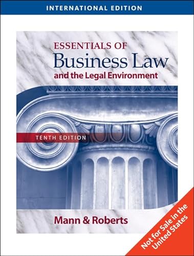 Stock image for Essentials of Business Law and the Legal Environment (International Edition) for sale by ThriftBooks-Dallas