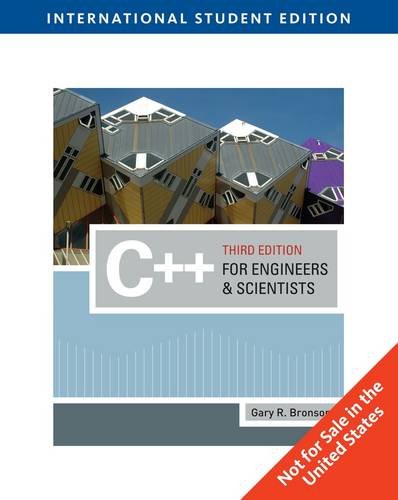 9781439039502: C++ for Engineers and Scientists