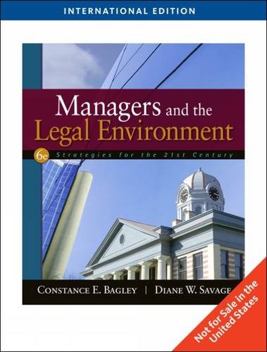 Stock image for Managers and the Legal Environment: Strategies for the 21st Century for sale by Ammareal