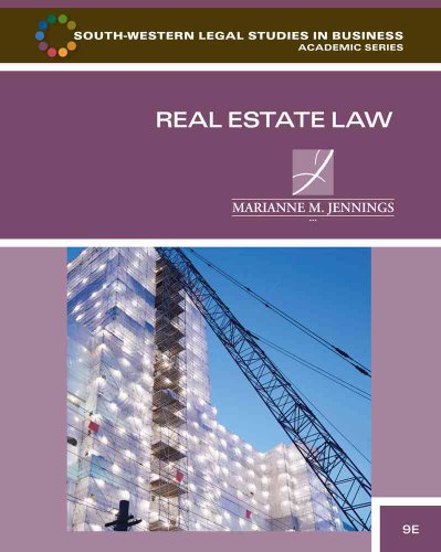 9781439040317: Real Estate Law (South-Western Legal Studies in Business Academic)