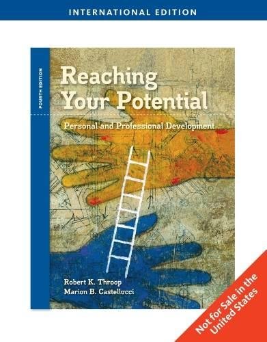 Stock image for Reaching Your Potential : Personal and Professional Development, International Edition for sale by Better World Books Ltd