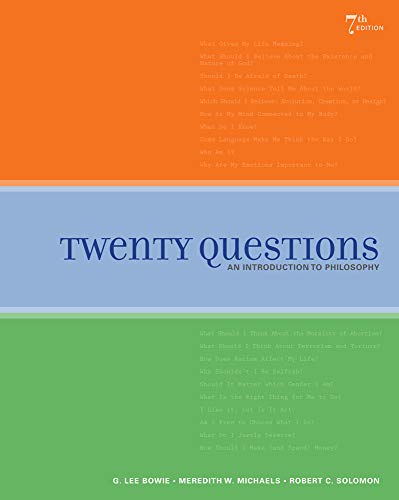 Imagen de archivo de Twenty Questions: An Introduction to Philosophy a la venta por HPB-Red
