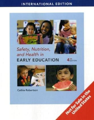 Imagen de archivo de Safety, Nutrition and Health in Early Education a la venta por Phatpocket Limited