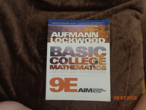 Beispielbild fr Basic College Mathematics : An Applied Approach zum Verkauf von Better World Books
