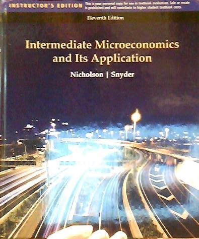 Imagen de archivo de Intermediate Microeconomics and Its Applications (Instructor's Edition) a la venta por BookHolders