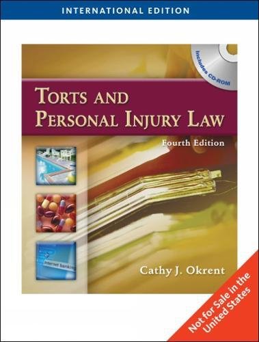 9781439055588: Torts and Personal Injury Law