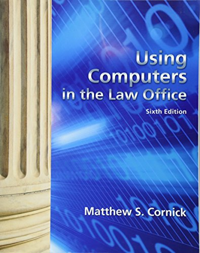 Imagen de archivo de Using Computers in the Law Office (Book Only) a la venta por ThriftBooks-Dallas