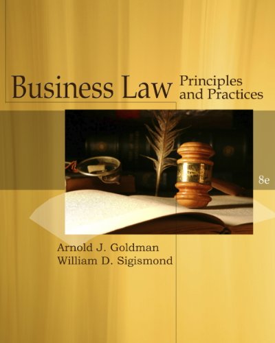 Stock image for Study Guide with Workbook for Goldman/Sigismond?s Cengage Advantage Books: Business Law for sale by Juggernautz