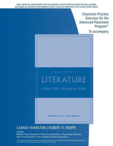 Imagen de archivo de Classroom Practice Exercises for Perrine's Literature: Structure, Sound and Sense a la venta por HPB-Red