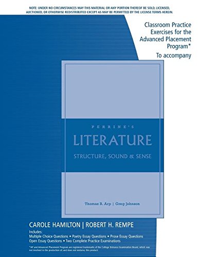 9781439082874: Classroom Practice Exercises for Perrine's Literature: Structure, Sound and Sense