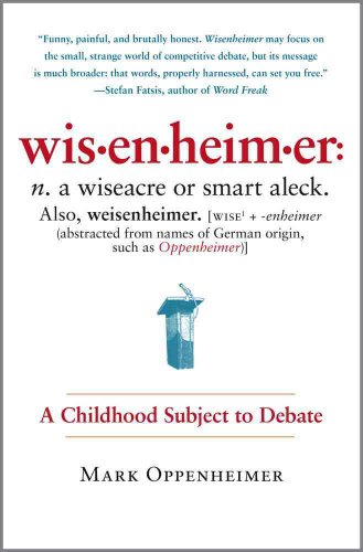 Beispielbild fr Wisenheimer : A Childhood Subject to Debate zum Verkauf von Better World Books