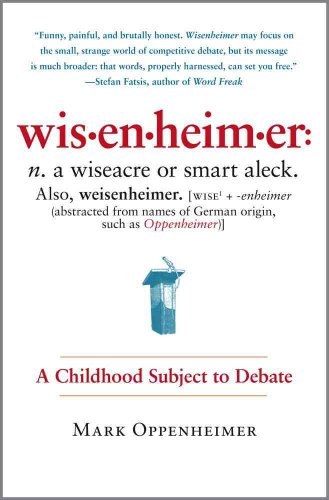 Imagen de archivo de Wisenheimer : A Childhood Subject to Debate a la venta por Better World Books