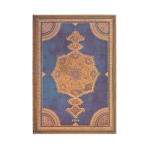 Imagen de archivo de Paperblanks | 2024 Safavid Indigo | Safavid Binding Art | 12-Month | Grande | Vertical | Elastic Band Closure | 160 Pg | 100 GSM a la venta por GF Books, Inc.