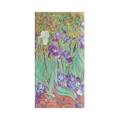 , 12-Monatskalender 2024 Van Goghs Schwertlilien Schlank Horizontal