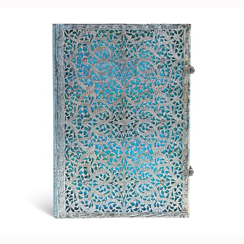 Stock image for Paperblanks | Maya Blue | Silver Filigree Collection | Hardcover | Grande | Unlined | Clasp Closure | 240 Pg | 120 GSM for sale by GF Books, Inc.
