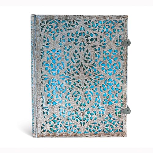 9781439725603: Paperblanks | Maya Blue | Silver Filigree Collection | Hardcover | Ultra | Lined | Clasp Closure | 240 Pg | 120 GSM