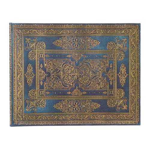 Paperblanks , Paperblanks Blue Luxe Luxe Design Guest Book Unlined 144 Pg 120 GSM