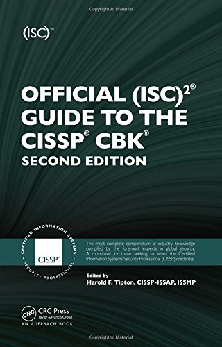 Beispielbild fr Official (ISC)2 Guide to the CISSP CBK, Second Edition zum Verkauf von Better World Books